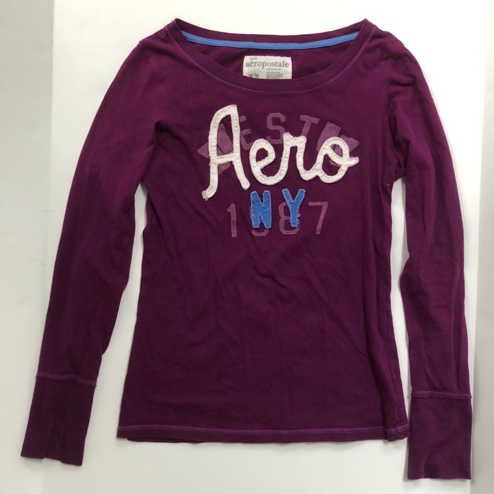 AÉROPOSTALE NY- long sleeve violet/purple top